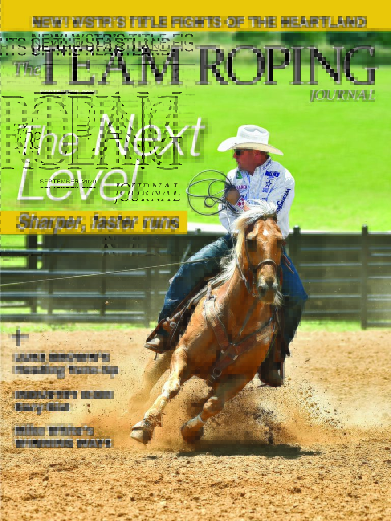 Luke Brown on Fast Time in 2020 at a photo shoot for The Team Roping Journal. 