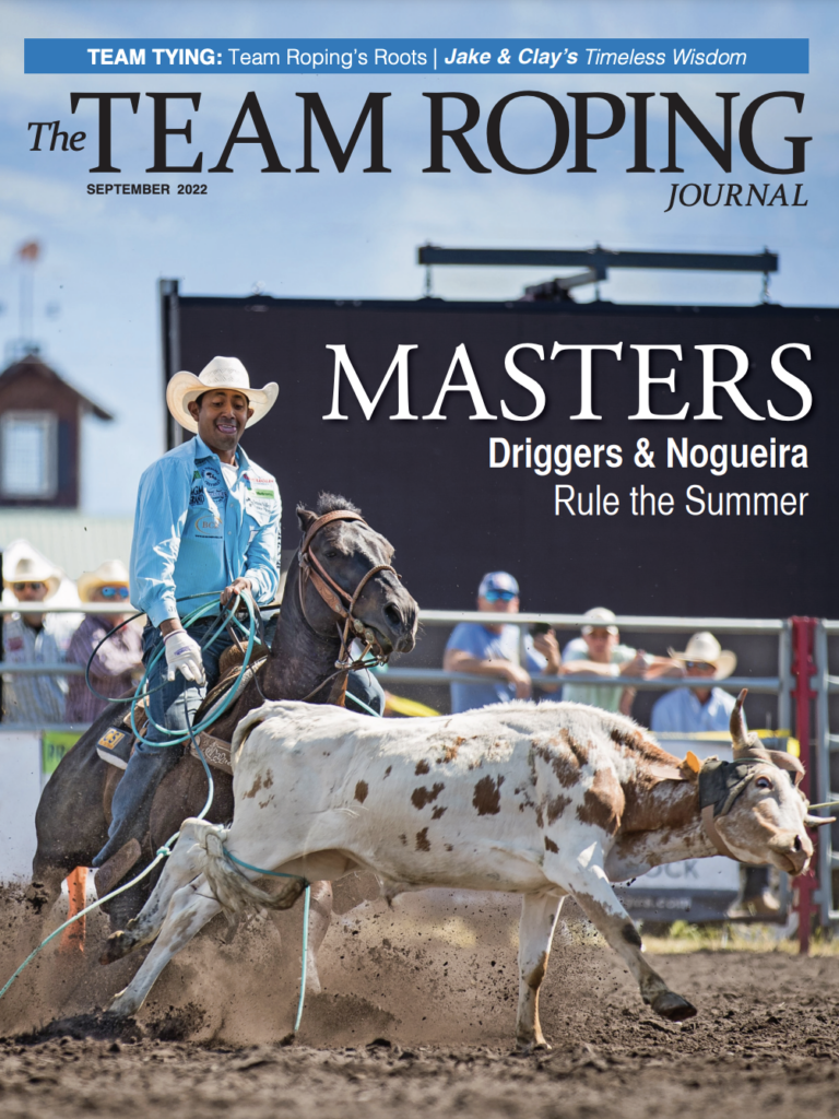 The September 2022 issue of The Team Roping Journal.
