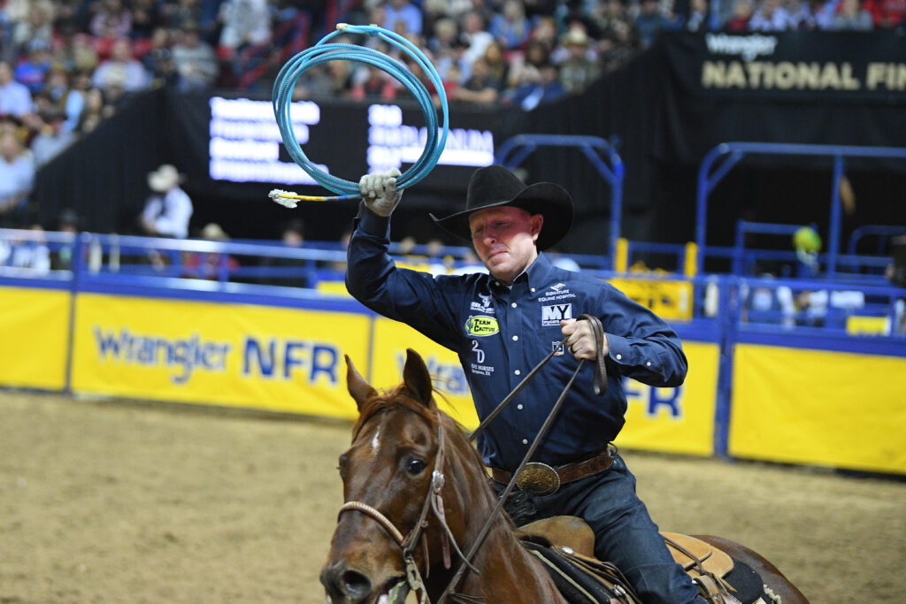 Masters and Harrison NFR Round 6 Team Roping Results