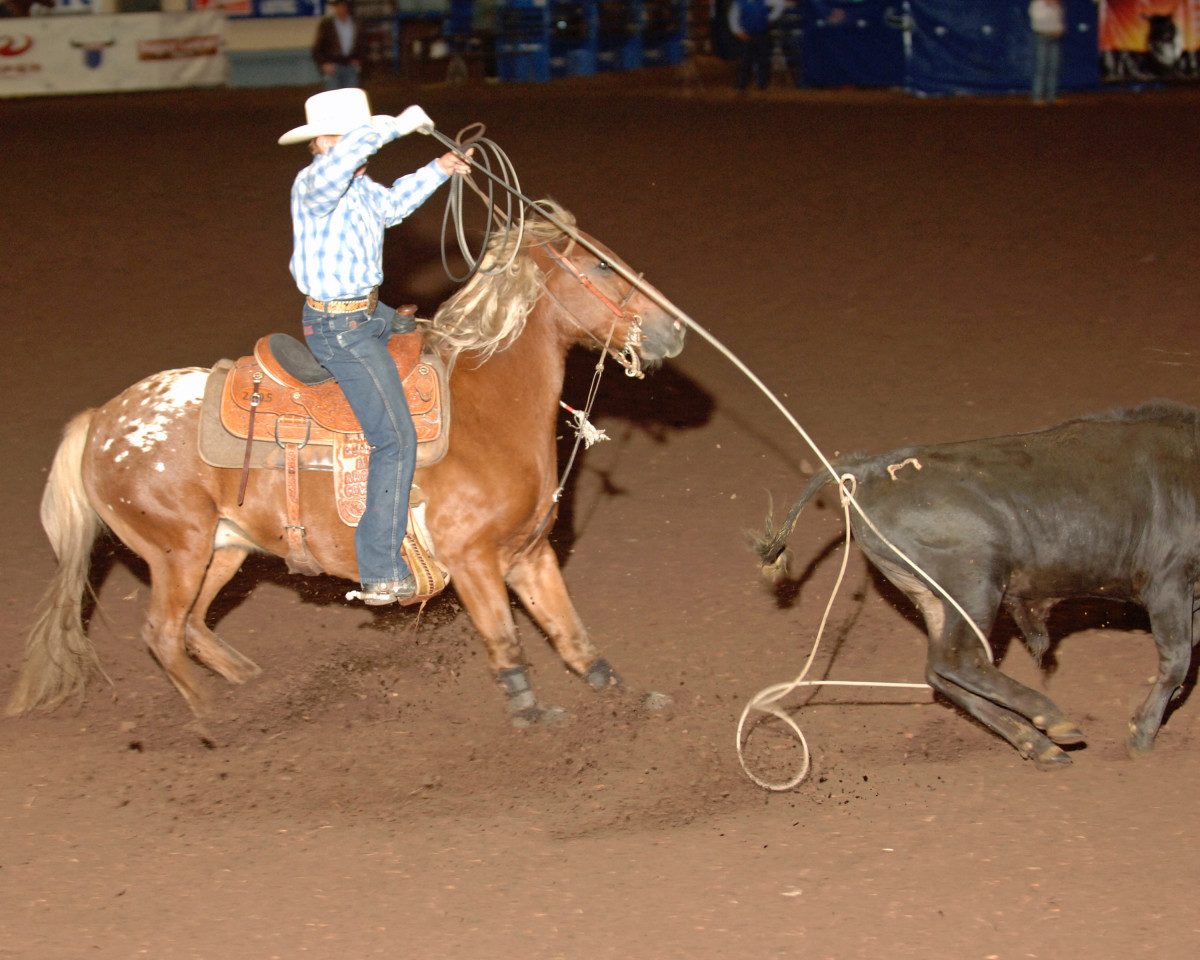 Clint Summers on Sparky at the US Finals.